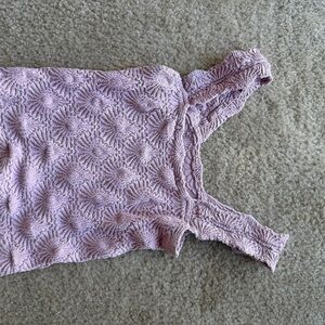 Free People Lavender Textured Tank Top